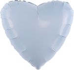 Шар (19''/48 см) Сердце, Небесный, 1 шт.