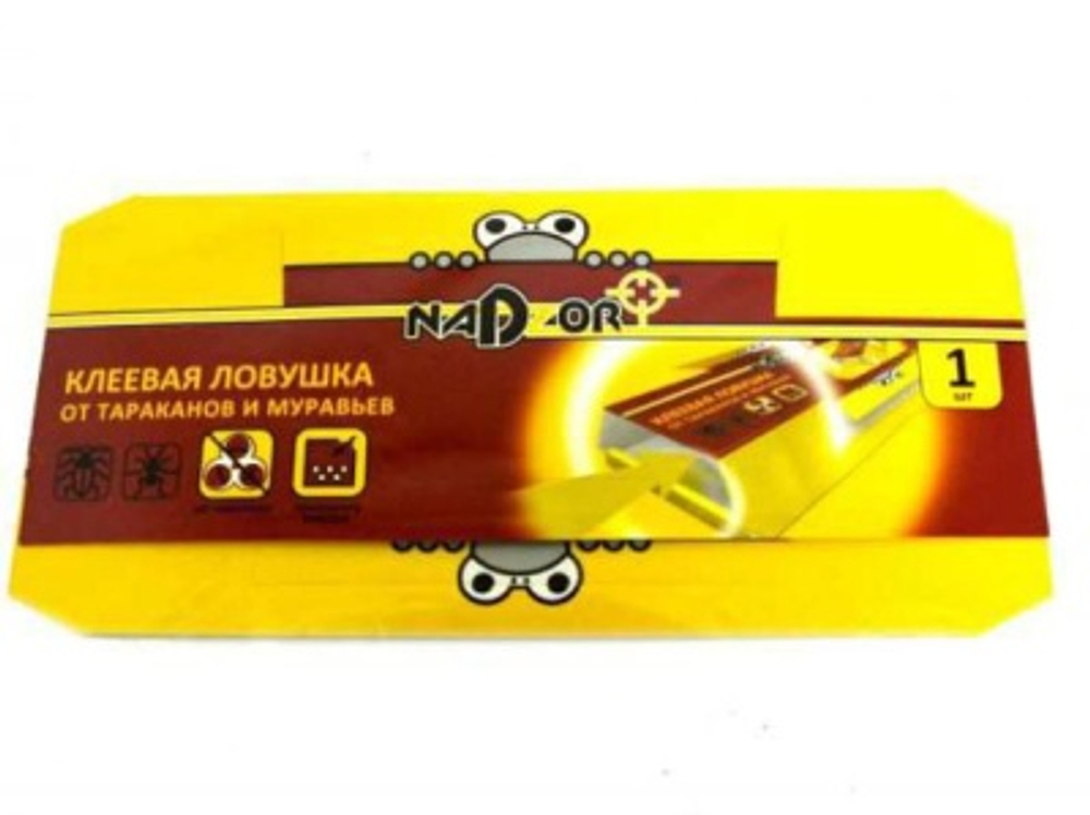 Ловушка клеевая NADZOR от тараканов домик (100шт/кор)