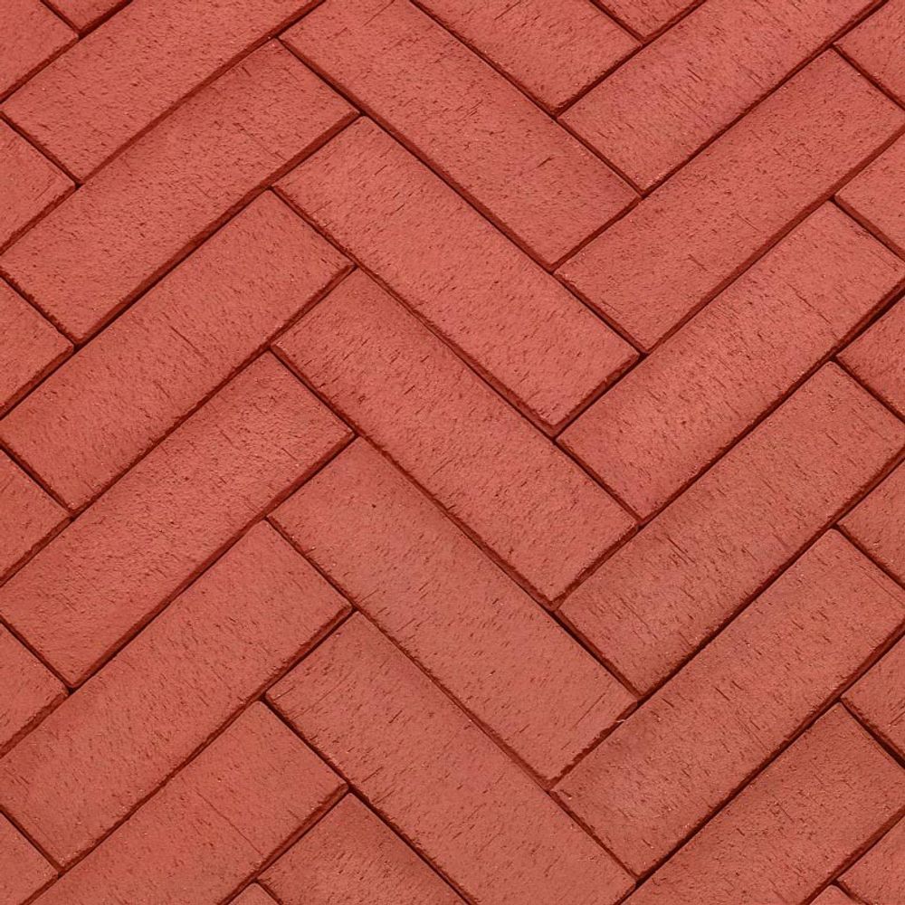 ЛСР, Красный «Лондон» Лонг, 250x80x50 - Клинкерная тротуарная брусчатка