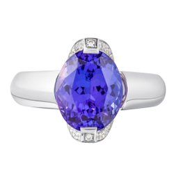 Кольцо с танзанитом и бриллиантами, R0013-0/6