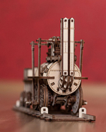 Локомотив №1 - Eco Wood Art - Деревянный конструктор, 3D пазл, сборная механическая модель, паровоз