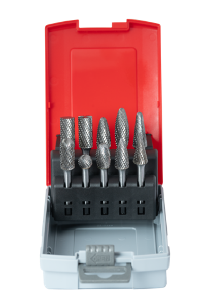 Набор из 10 шт. твердосплавных борфрез (двойная насечка)