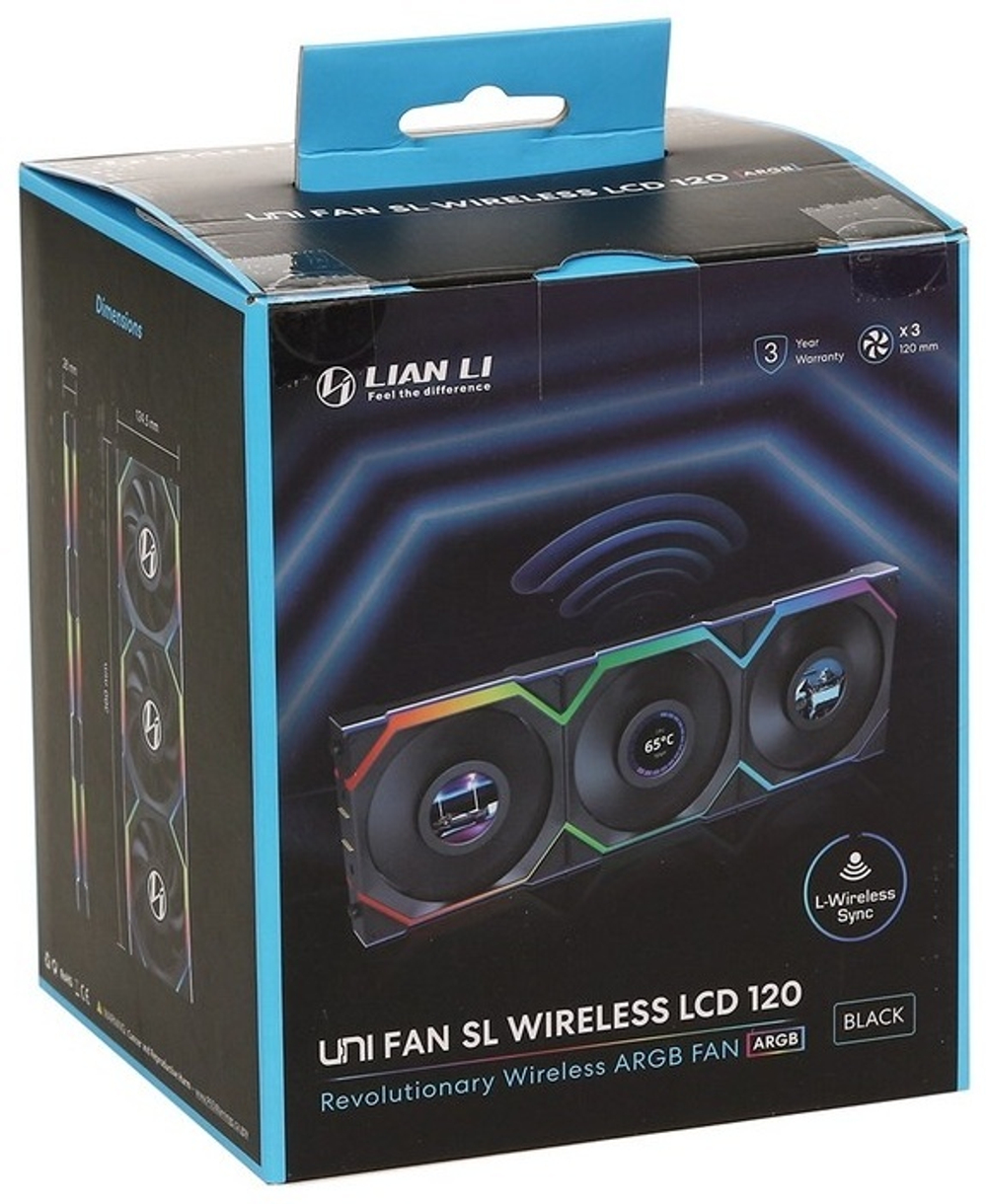LIAN LI Uni Fan SL Wireless LCD 120 ARGB 12SLLCD1W3B
