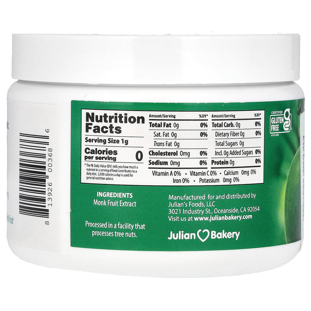 Julian Bakery, Подсластитель Pure Monk, 100 г (3,5 унции)