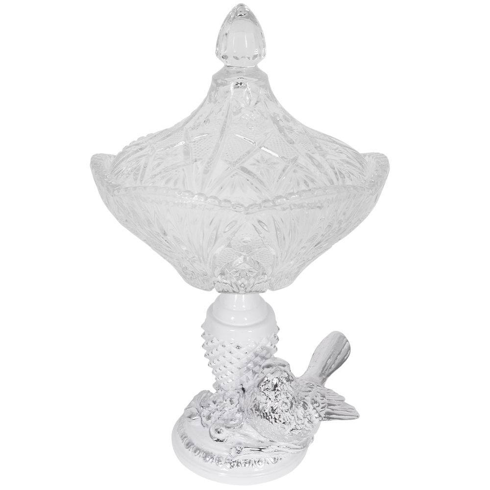 Сахарница стеклянная с крышкой Терра Сонг Белый