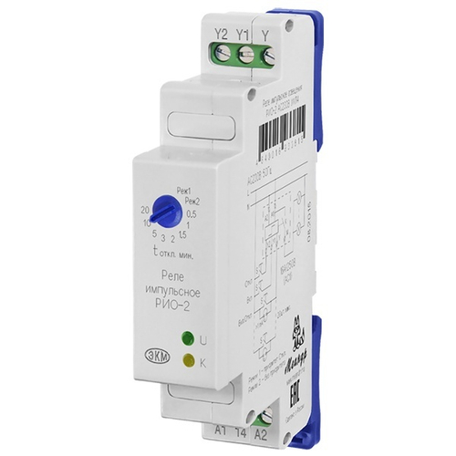 Импульсное реле освещения РИО-2 АС230В УХЛ4 таймер на срабатывание от 0,5мин. до 20мин. Меандр 4640016933815