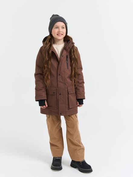 Парка демисезонная "Молочный шоколад" 7+