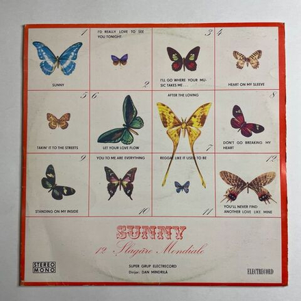 Винтажная виниловая пластинка LP Super Grup Electrecord , Dirijor Dan Mindrila Sunny 12 Slagare Mondiale (Румыния 1978)