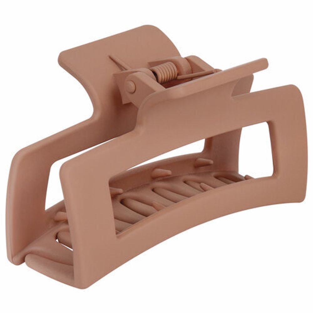 Краб для волос 8,5 см, soft-touch, коричневый, MONTE VITA, 457001