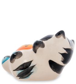 ГЛ- 169 Фигурка «Кот-Дурак» цв.(Гжельский фарфор)