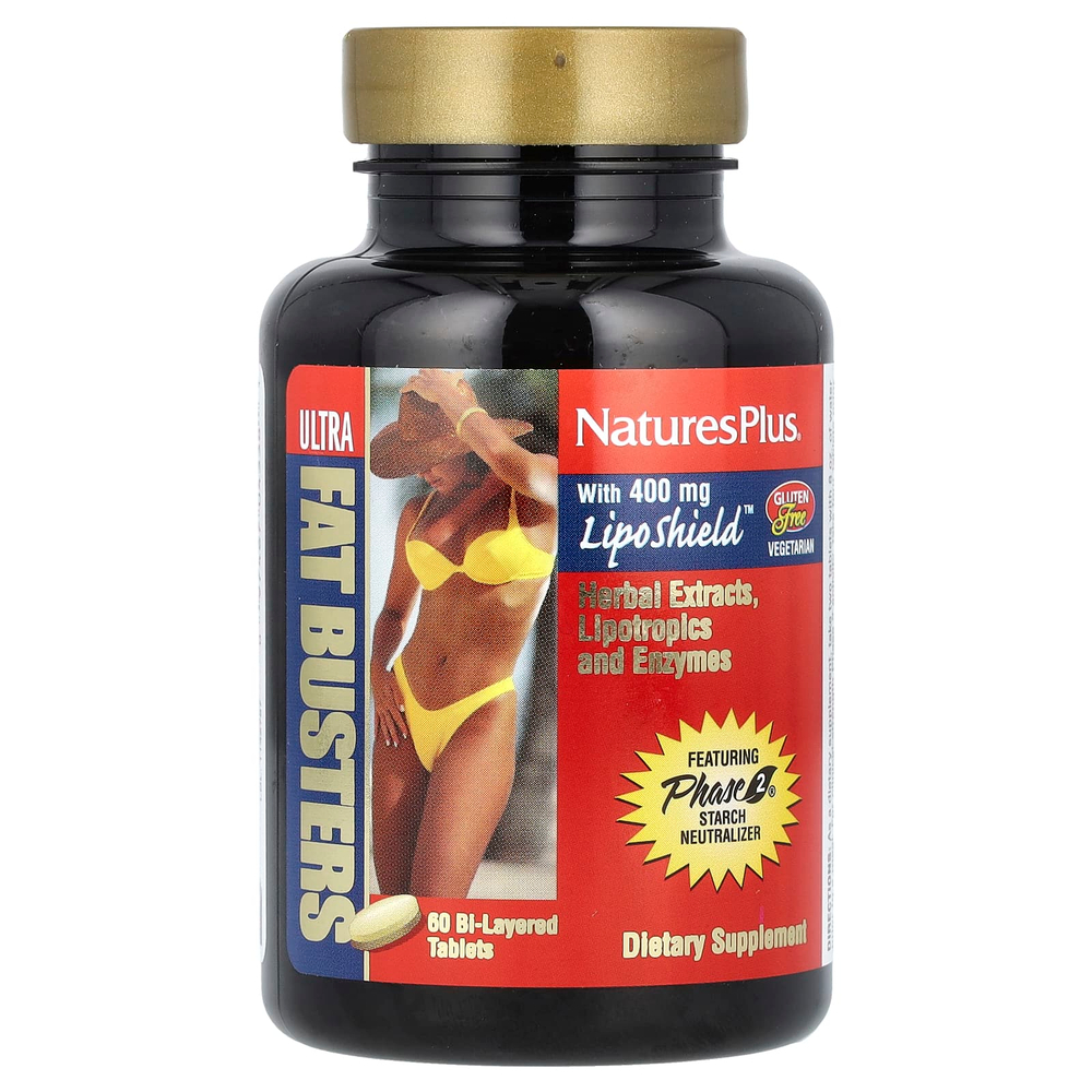NaturesPlus, Ultra Fat Busters, 60 двухслойных таблеток