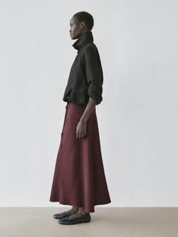 Massimo Dutti Юбка-парео миди, бордовый