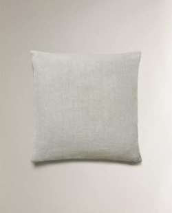ZARA HOME ЛЬНЯНАЯ НАВОЛОЧКА ДЛЯ ДЕКОРАТИВНОЙ ПОДУШКИ, СИНИЙ