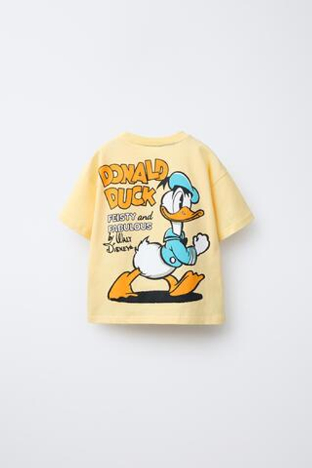 ZARA ФУТБОЛКА С ПРИНТОМ DONALD DUCK © DISNEY, ЖЕЛТЫЙ