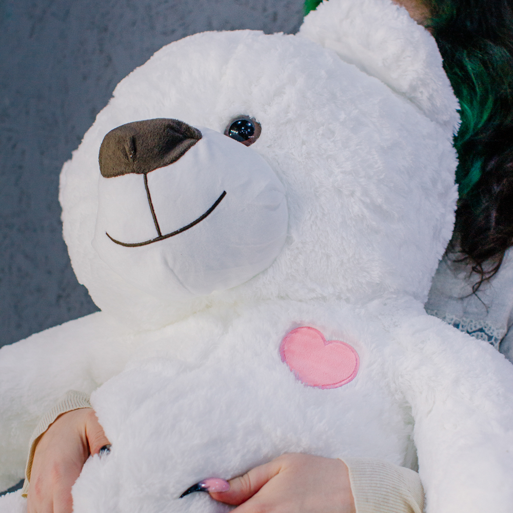 Белоснежный плюшевый медведь 100 см