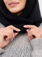 Капор зимний вязаный капюшон на флисе