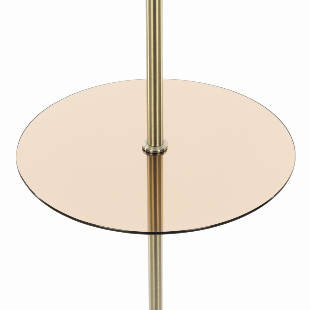 Citilux Вена CL402930T Торшер бронза со столиком и белым абажуром