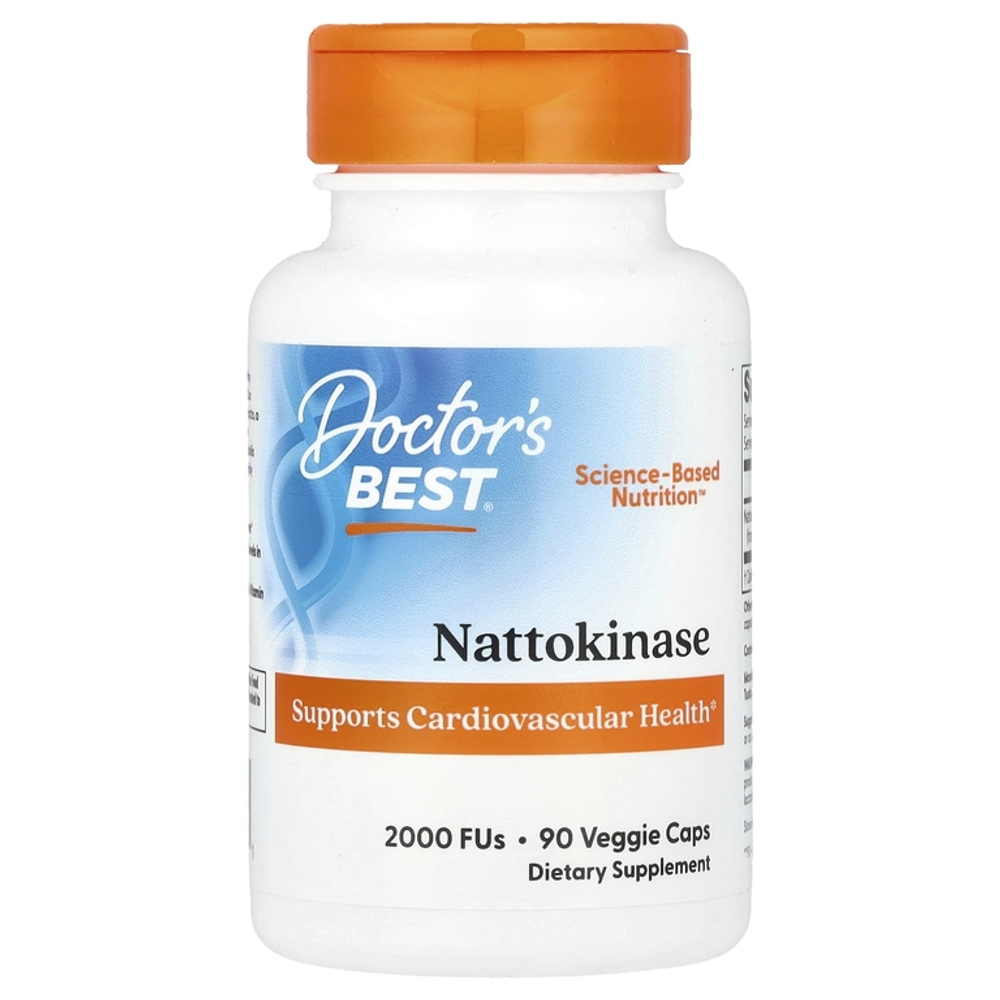 Doctor's Best Nattokinase 2000 FUs 90 вегетарианских капсул