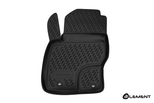 Коврик в салон FORD Focus II, 2004-2011, передний левый, 1 шт. (полиуретан) ELEMENT1603210KFL