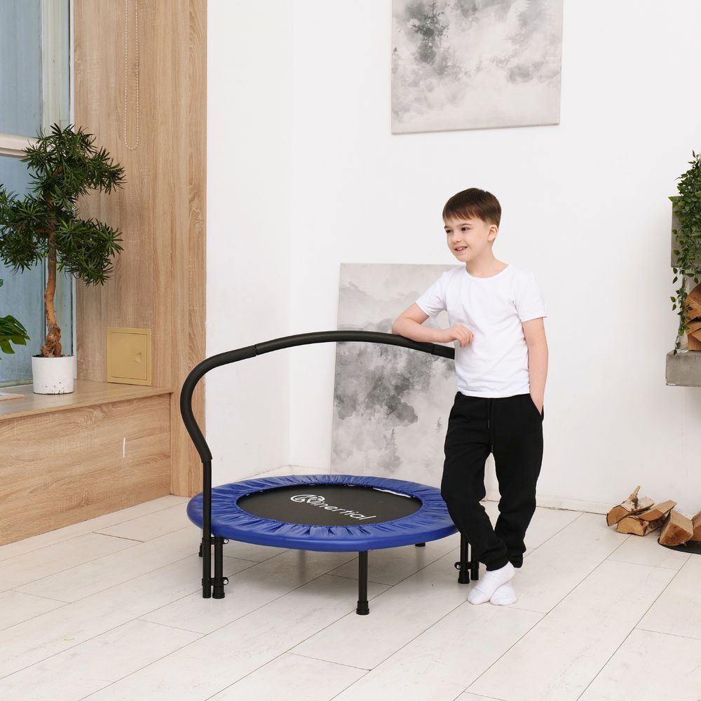 Батут с поручнем DFC JUMPFIT 36&#39;&#39; синий