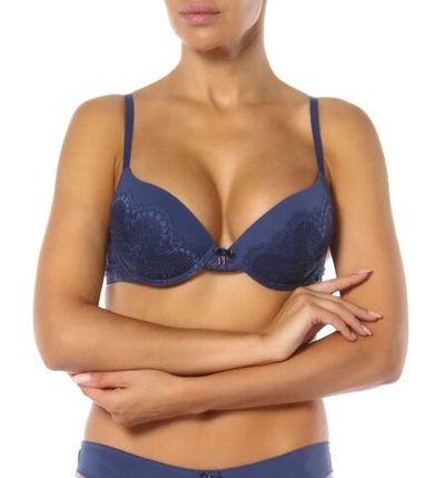 Формованный бюстгальтер на косточках Isabelle (Размер: 36DD) (Цвет: синий)
