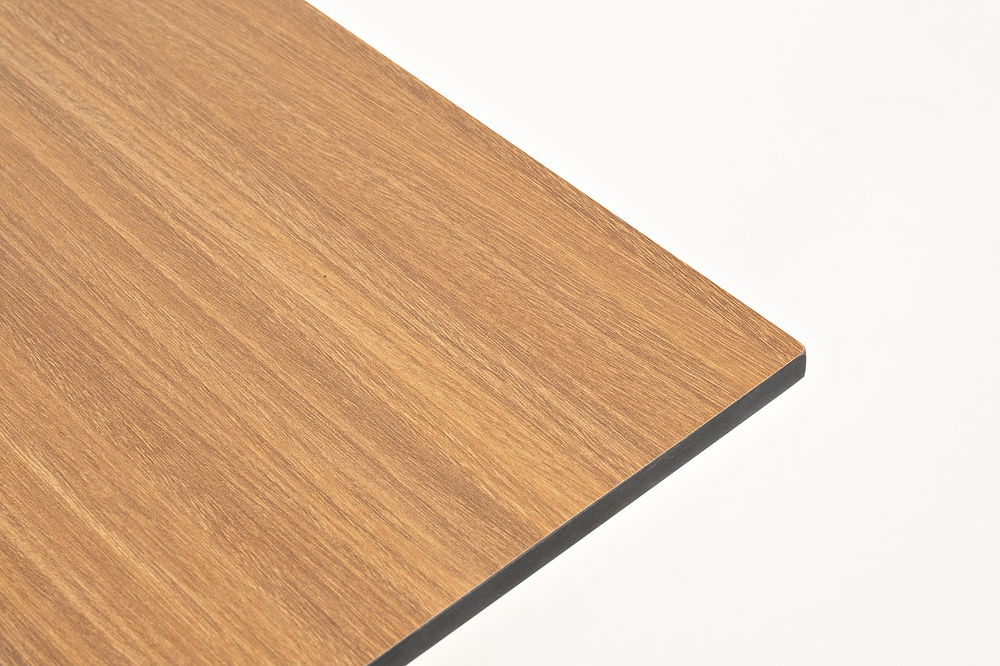 "Каффе" интерьерный стол из HPL квадратный 70х70см, цвет "дуб"