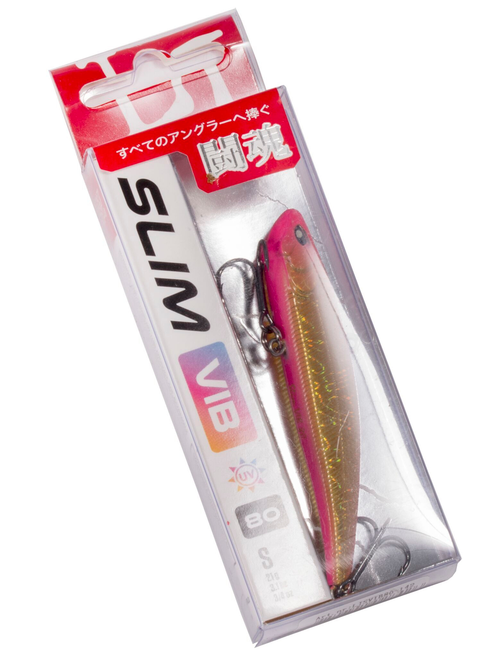 Воблер вертикальный Lucky John Slim VIB S 80, цвет 142