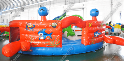 Коммерческий надувной батут "Крабик"