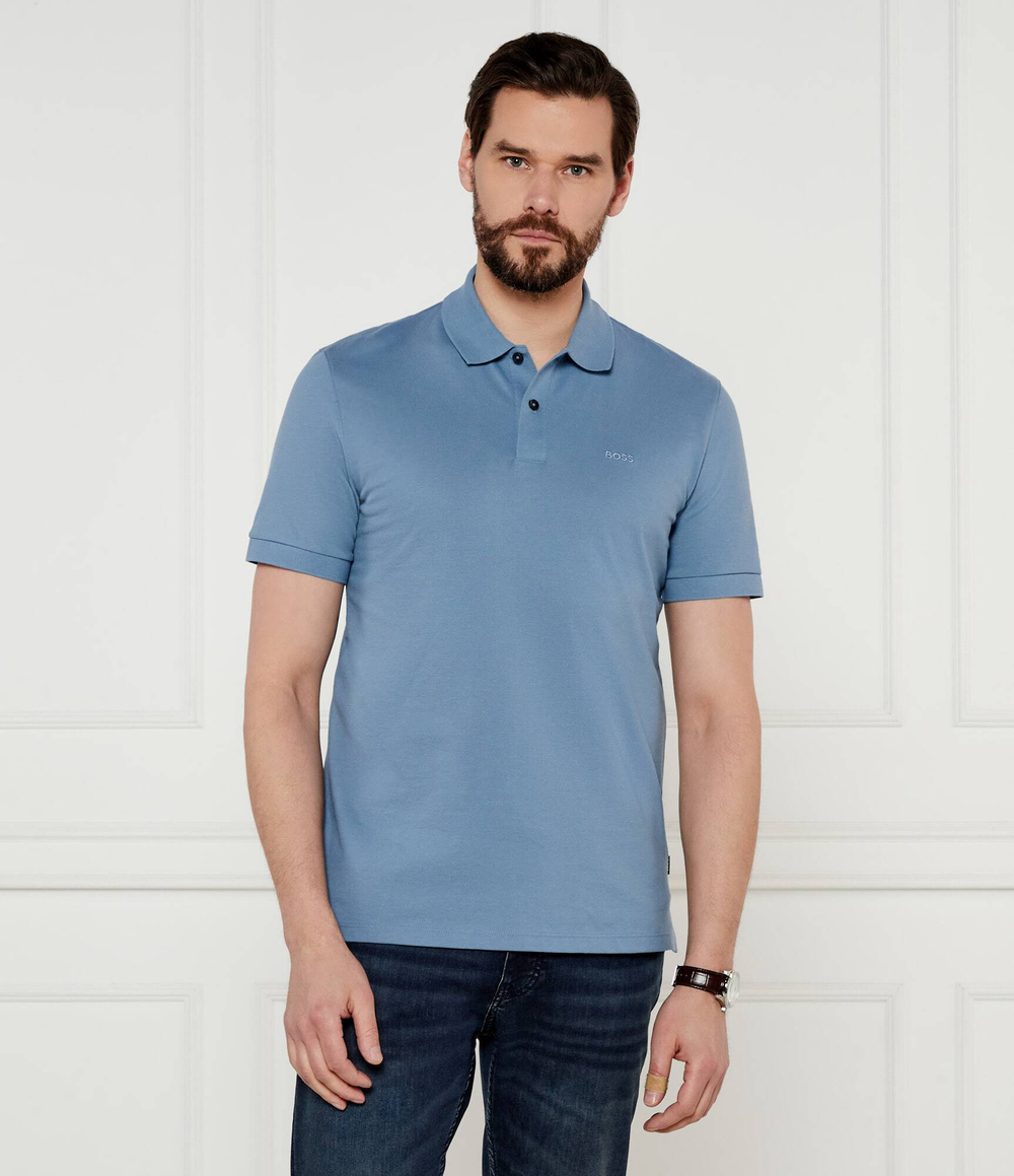 поло pallas BOSS BLACK - голубой(50468362)
