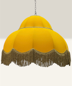 большой ретро абажур купол Д80 желтый