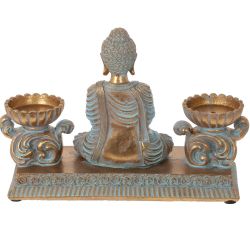 GAEM Фигурка декоративная "Будда"с 2-мя LED свечами , L21,5 W7,5 H14,5 см