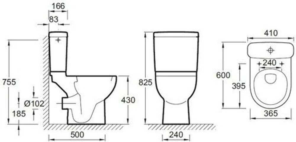 Чаша унитаза Jacob Delafon Odeon Up 18557K-00
