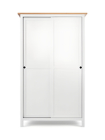 IKEA 120 / 197 / 59 / белый/коричневый 120 / Шкаф платяной - 1шт. Комплект крепежа и фурнитуры - 1шт. Сборочная инструкция - 1шт. / 56000 / белый / Шкаф КЫМОР / Раздвижные в стороны