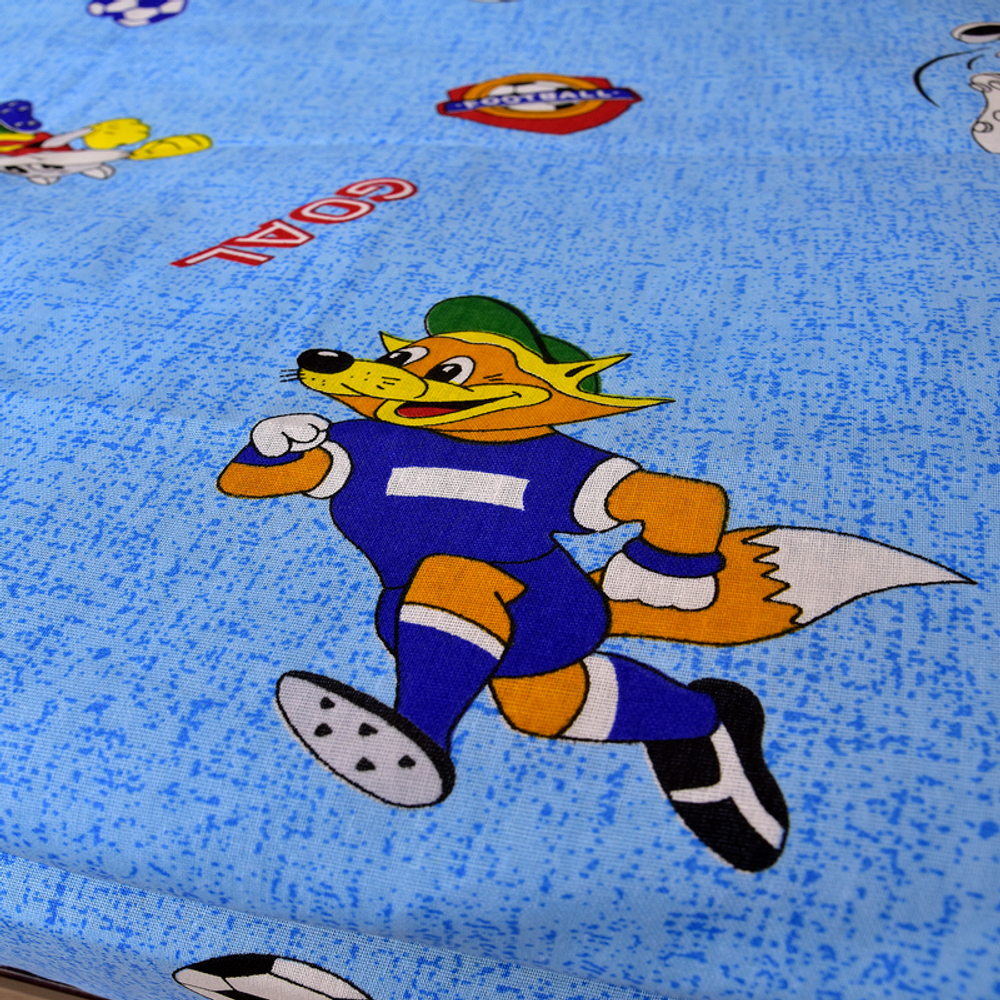 Комплект постельного белья "IS. ФУТБОЛ СИНИЙ", бязь, 100% хлопок.