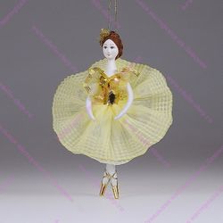 Ёлочная игрушка Балерина цветная