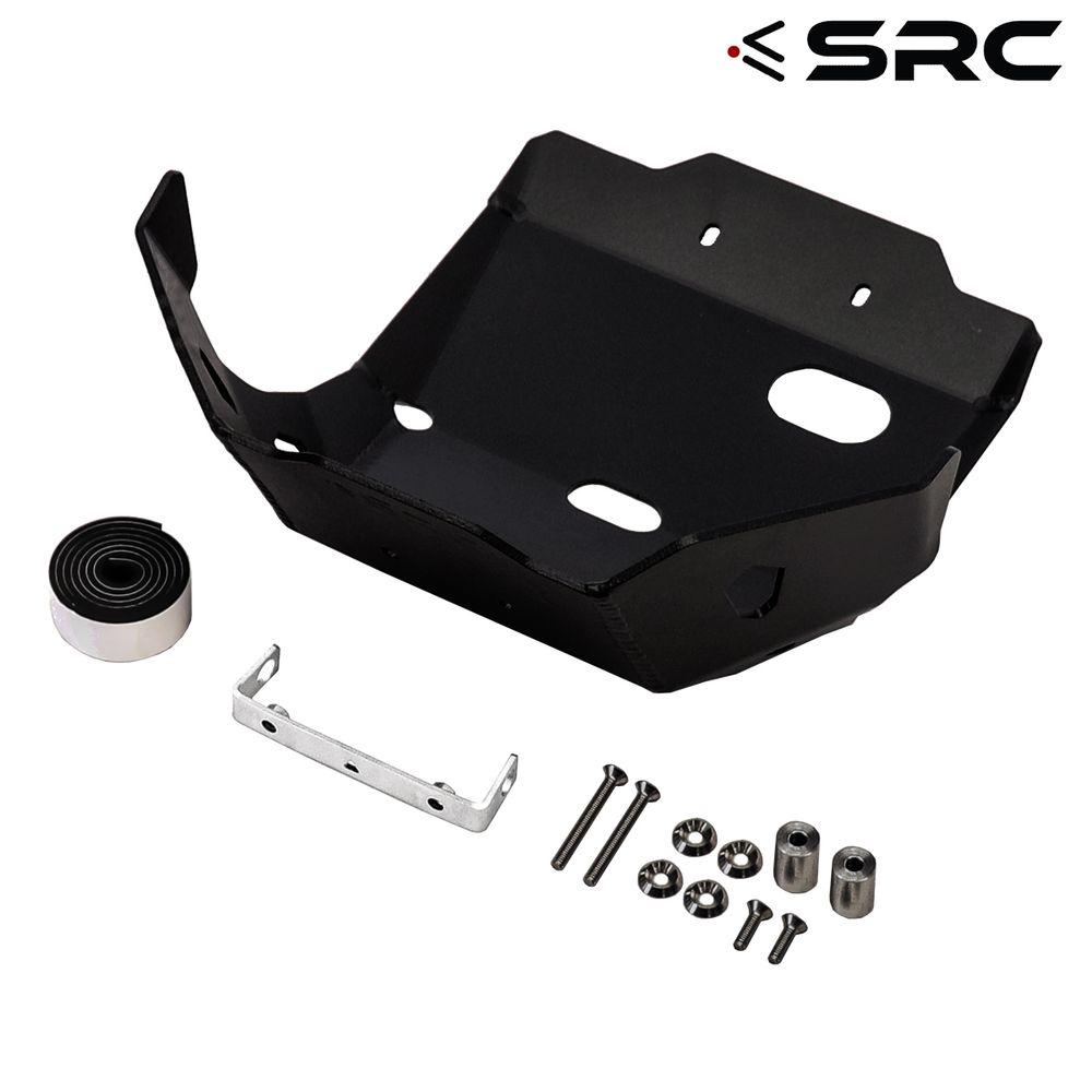 Skid Plate for Honda CRF300L (2021-2024). Aluminium, SRC Black