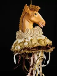 Винтажное украшение Царская лошадь в пачке 19*45 см., коричневый, Christmas DeLuxe (13660)