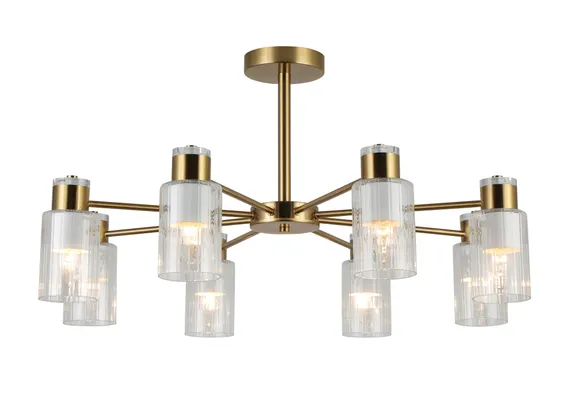 74589/8 ANTIQUE BRASS+WHITE (1) Люстра (RL)