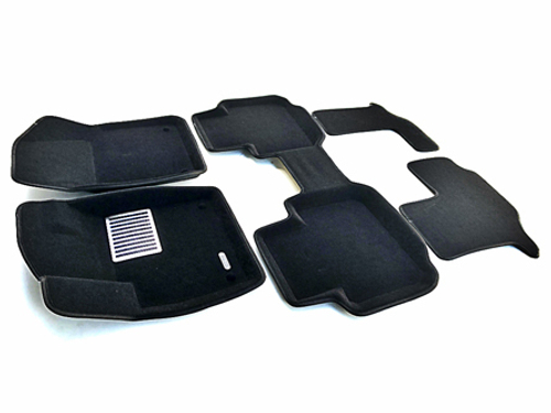 Коврики салона для VOLKSWAGEN Teramont (2018-) Euromat 3D Lux черные. Арт. EM3D-005410