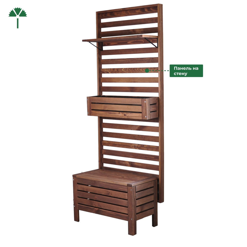 Панель для стен деревянная Эпларо, венге