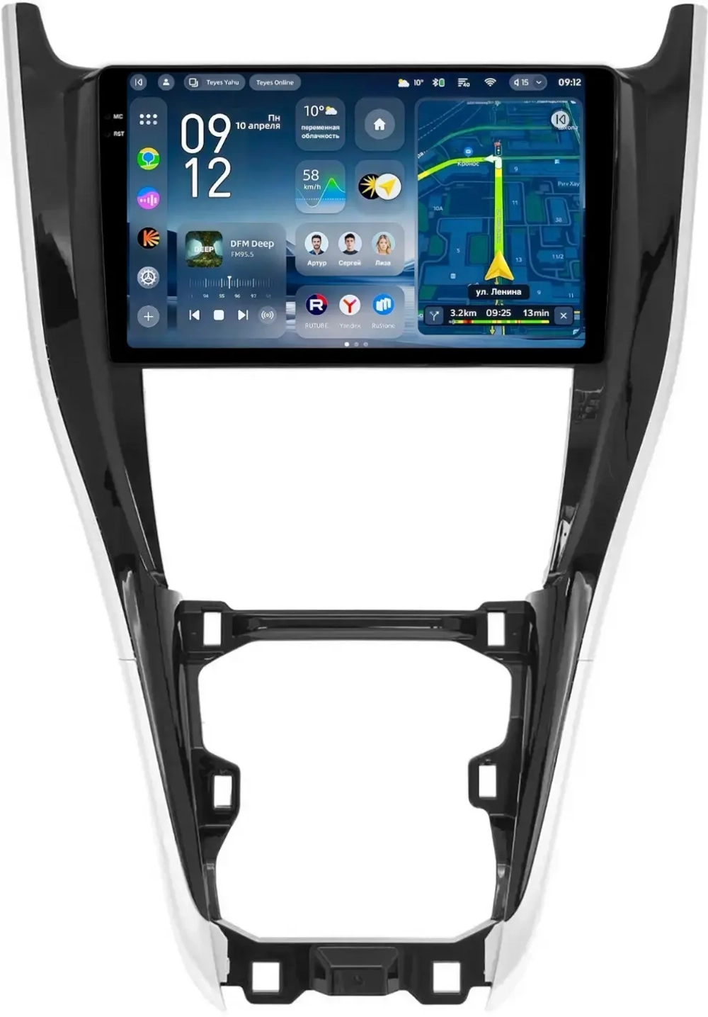 Магнитола для Toyota Harrier 3 XU60 2013-2017 (большая рамка) - Teyes CC4-PRO монитор 10.36" 2K QLED на Android 13, Snapdragon 778G, AI, CarPlay, DSP, 4G SIM-слот