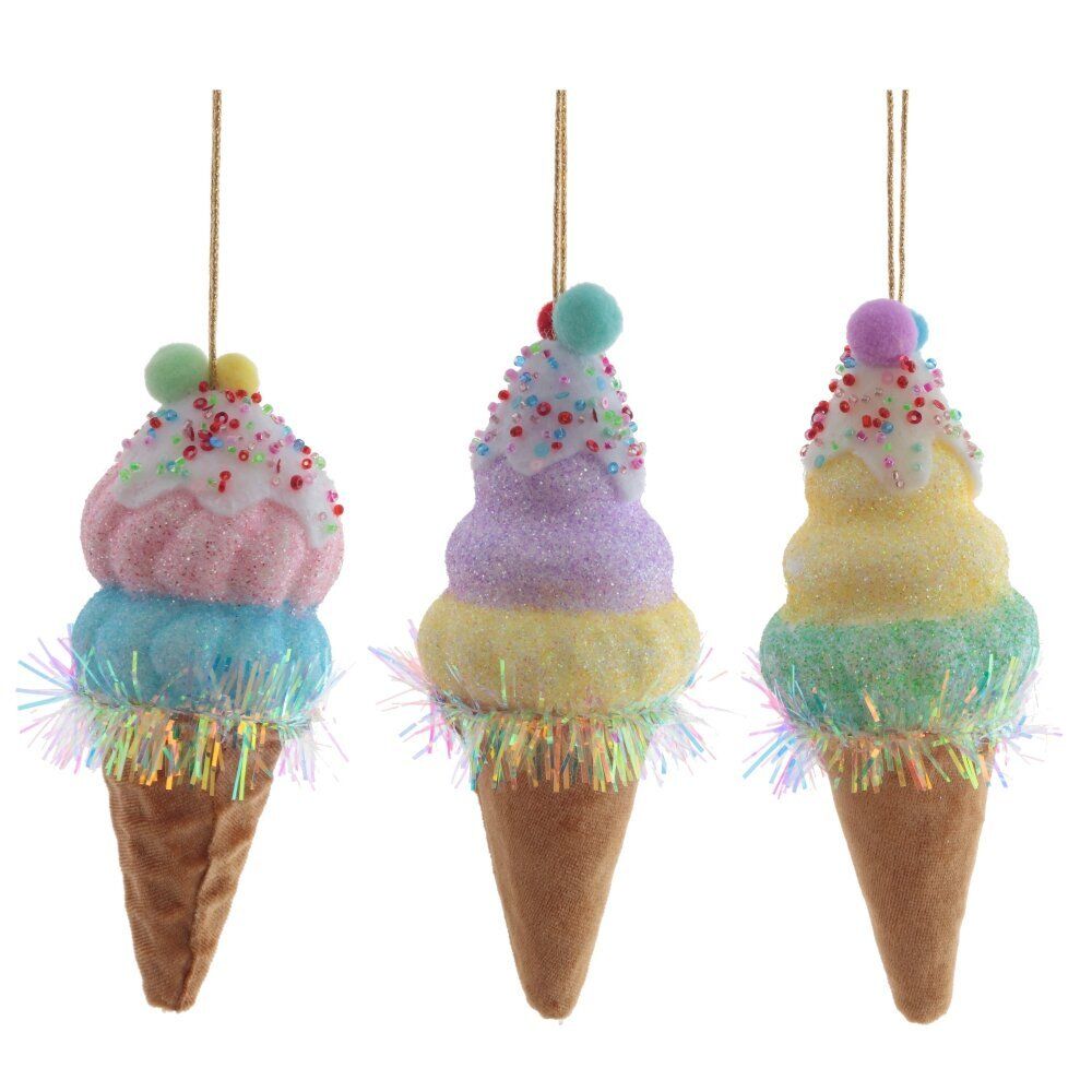 GAEM Изделие декоративное подвесное "Мороженое", L7 W7 H15 см, 3в.