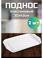 Поднос пластиковый столовый 30х43см комплект *2шт