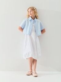 Рубашка хлопковая укороченная "Дымка" 7+