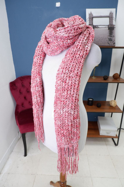 Шарф с бахромой длинный