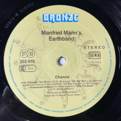 Винтажная виниловая пластинка LP Manfred Mann's Earth Band Chance (Germany 1980)