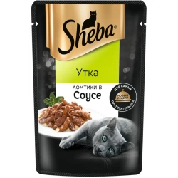 Шеба пауч д/кошек плежер утка ломтики в соусе 75гр