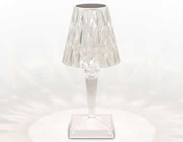 Настольная светодиодная лампа с сенсорным выключателем 3W 3000K/4200K/6400K DE8055 CL прозрачный LED Desk Ambrella