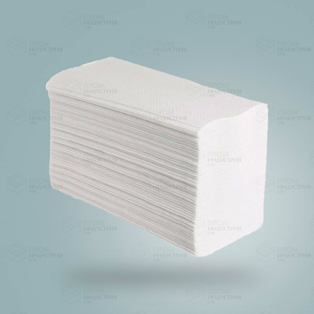 Полотенце бумажное V-укл. белое 1 слой 250 шт (20)