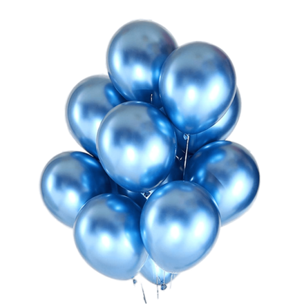 Шары хром голубой